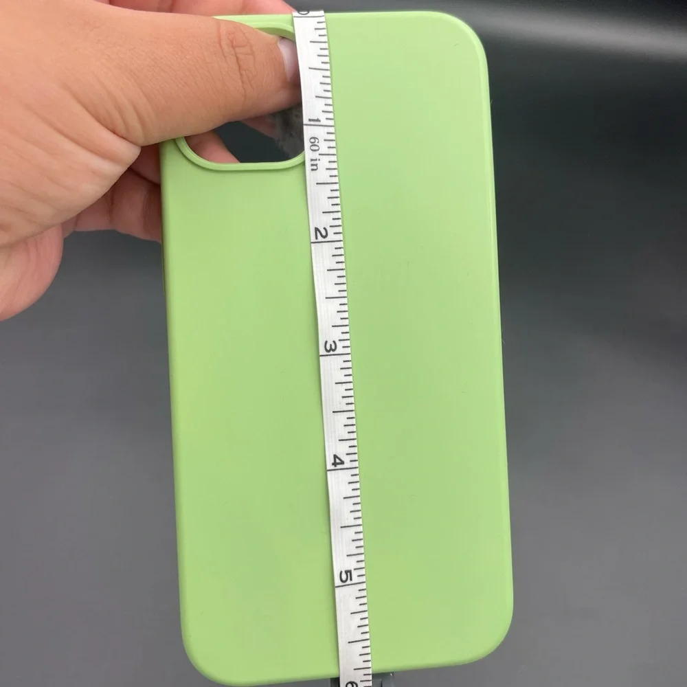 iPhone 13 case plain green silicone phone case